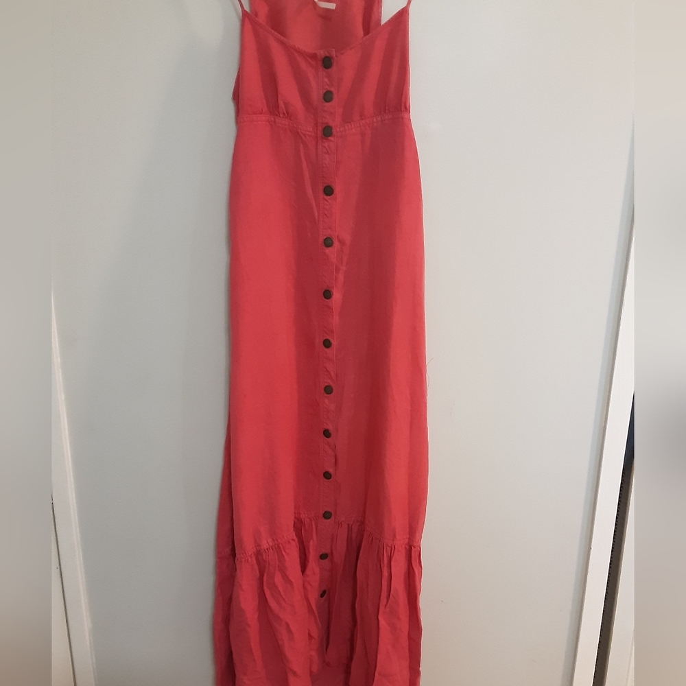 Free People Pink/Red Sleeveless Button-Down Dress Size Xs - Picture 2 of 9